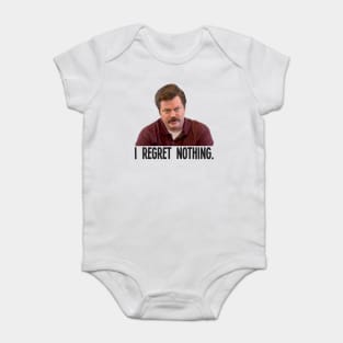 I REGRET NOTHING // Ron Swanson Baby Bodysuit